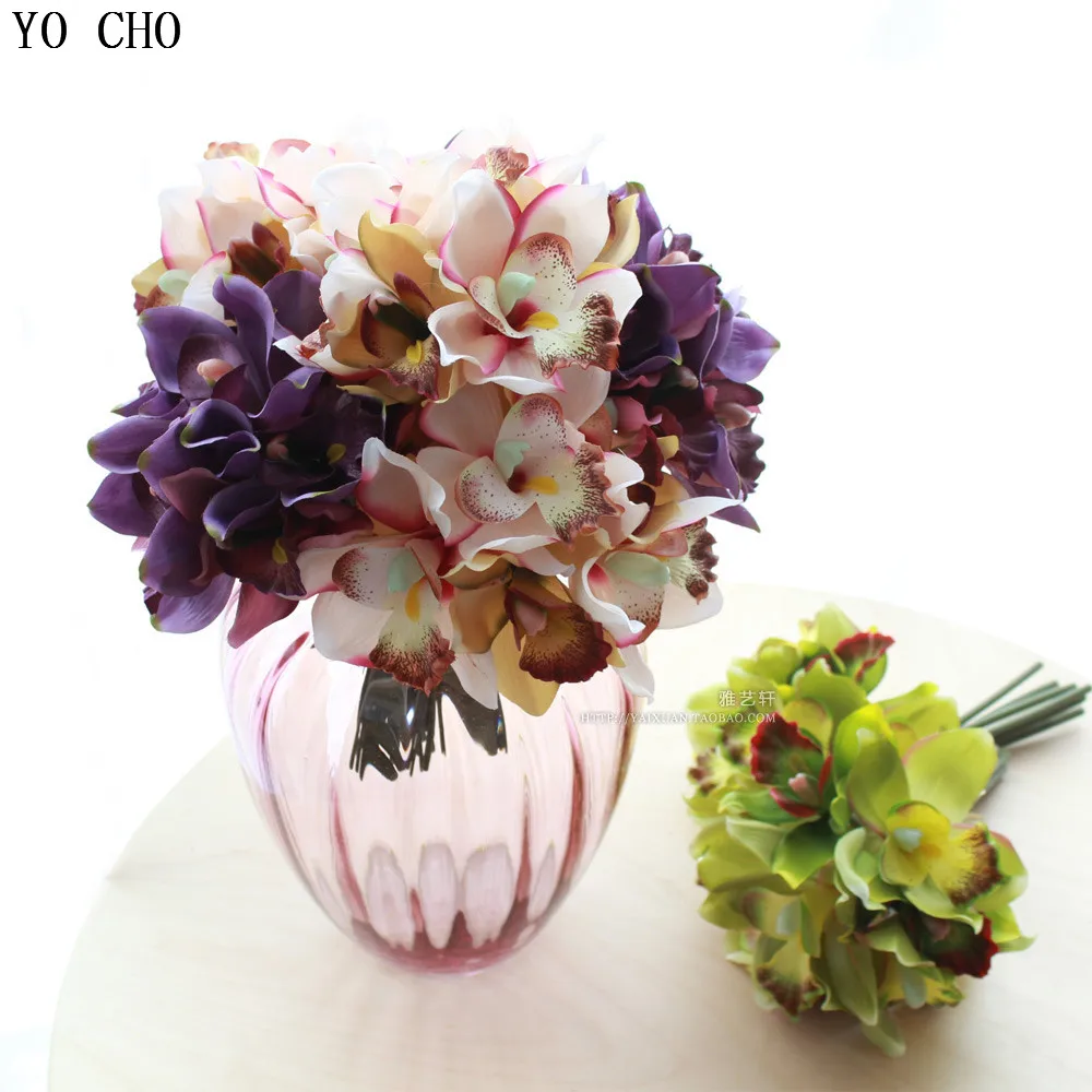 365 50 De Réductionlivraison Gratuite 7 Têtes De Fleurspièce Fleurs Artificielles Pas Cher Orchidée Décoration Fleur Pour La Décoration De La