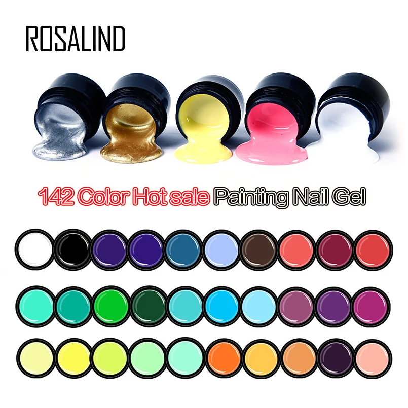 

Rosalind Nude Color UV&LED Gel Polish Painting Gel Lacquer Soak Off Gel Nail Long Lasting Pure Color DIY Design Nail Gel Varnish