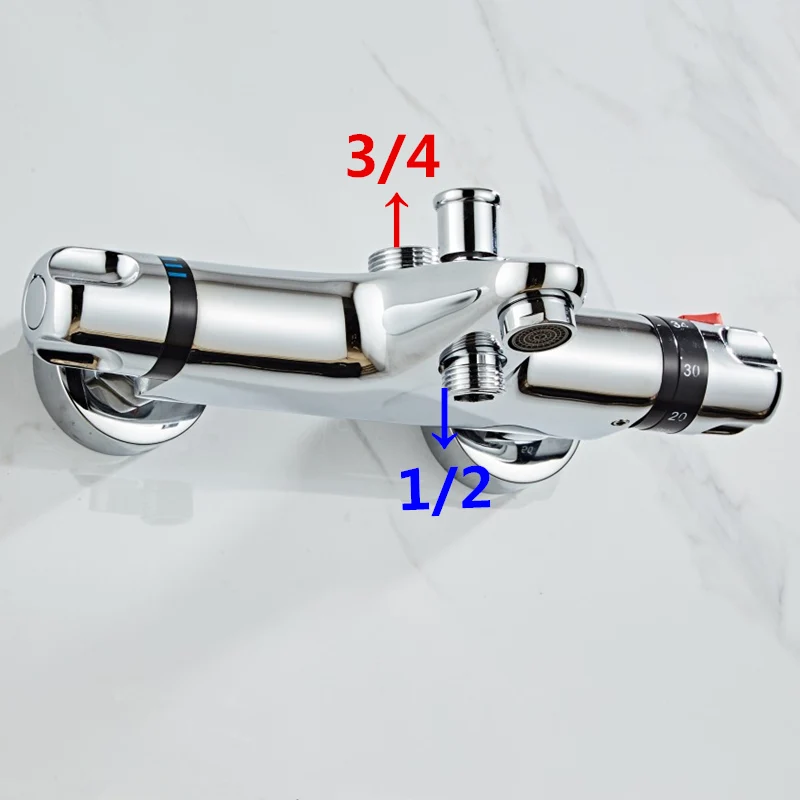 Три способа латунный сделанный для ванной комнаты смеситель для душа контроль воды клапан настенный керамический Термостатический клапан смеситель кран