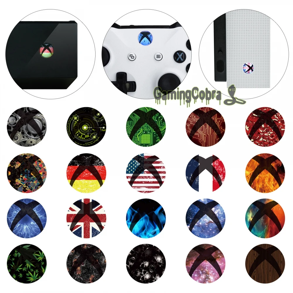30 Pairs Skin Sticker Decal Home Power Switch Buttons for Xbox One S