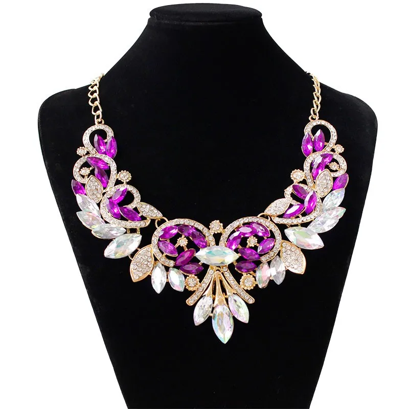 Новая мода Элегантное ожерелье-чокер для девочек 5 разных цветов Броское ожерелье из полимера для женщин