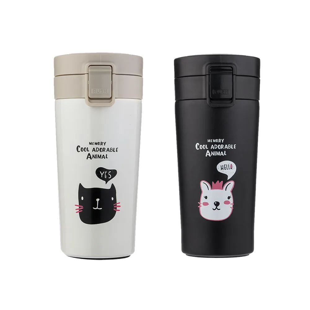 

Outdoor sports portable thermos cup, stainless steel leakproof cup, fashionable couple water cup