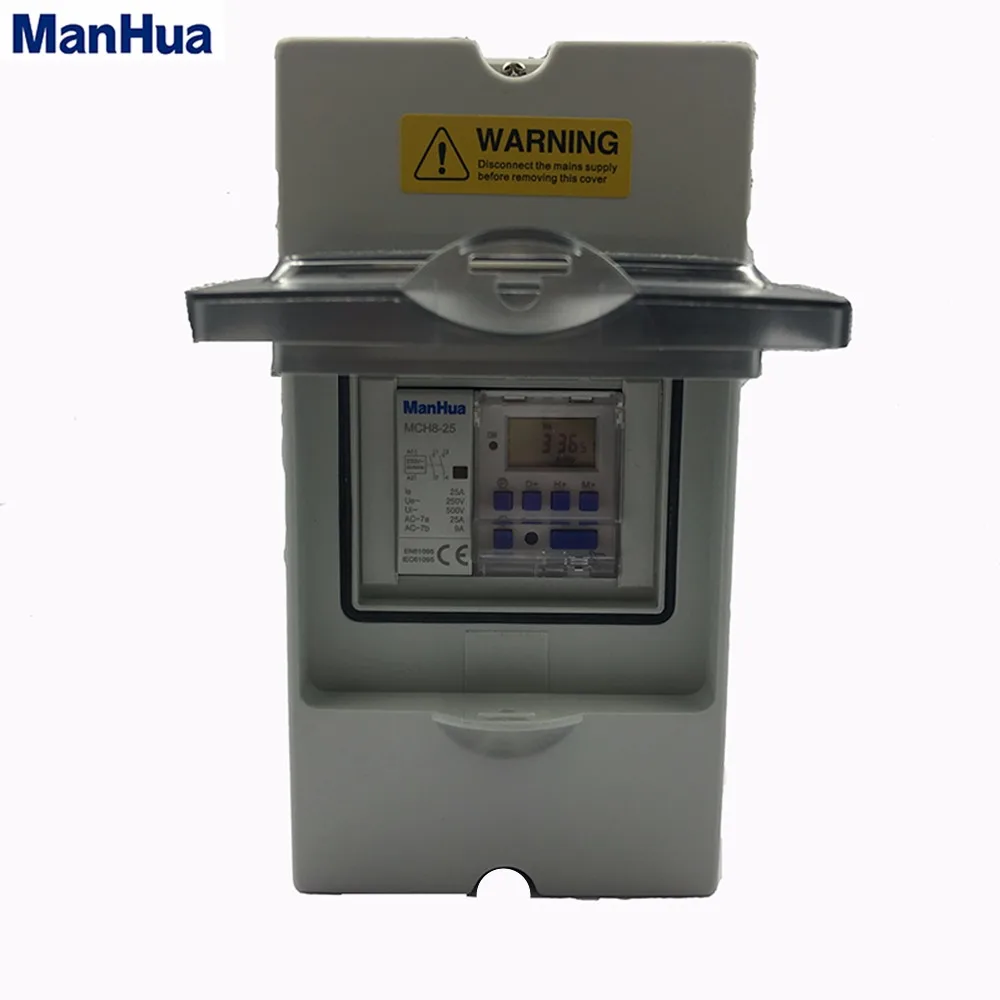 

Manhua Single Phase Waterproof IP65 Air-conditioning Accurate Safe MT151C-25 Digital Timer Switch Control Box