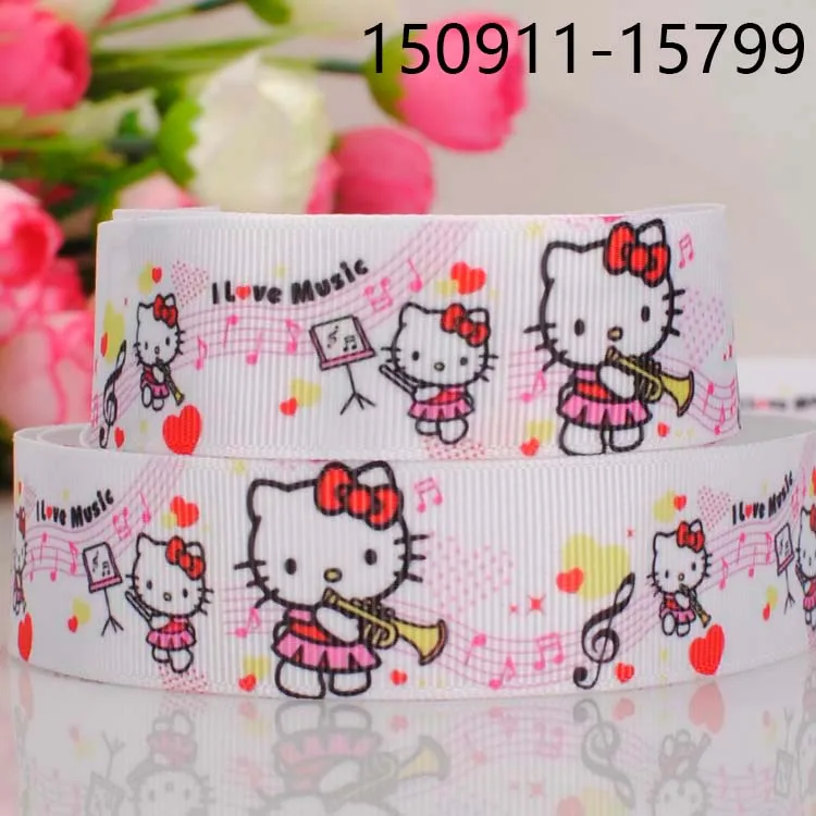 10 ярдов разные размеры живой японский мультфильм лента напечатанная Grosgrain