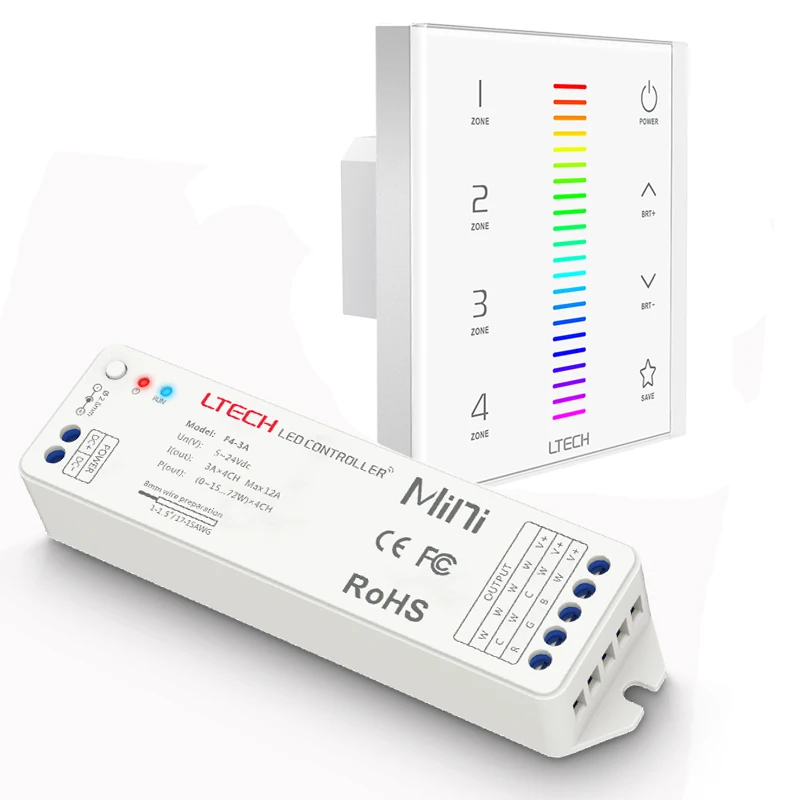 LTECH Led RGB strip controller 220V 2.4GHz RF wireless and DMX multi