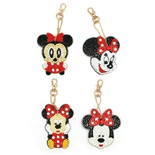 Shirliben сумка украшения поделки Минни Микки Маус Алмазная картина брелок 4 шт. Алмазная мозаика женский брелок для девочек MK001