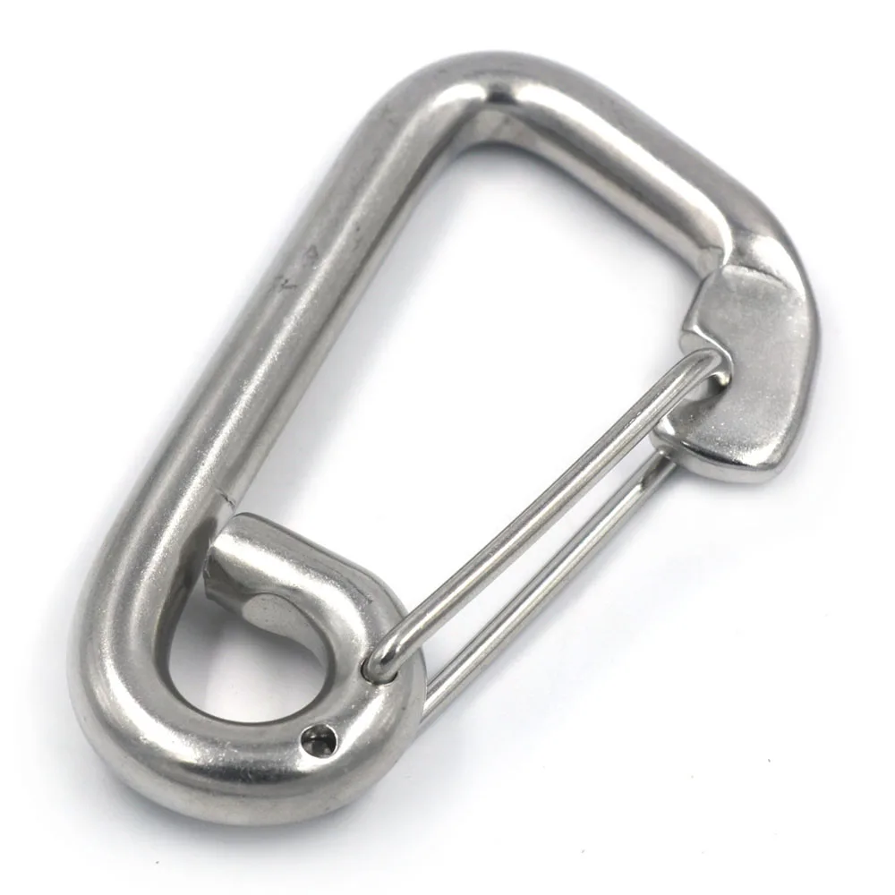 

M10x100MM Carabiner Snap Hook Link Spring Clasps 304Stainless Steel Safety Mountaineering Buckle