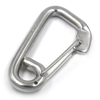 

M10x100MM Carabiner Snap Hook Link Spring Clasps 304Stainless Steel Safety Mountaineering Buckle