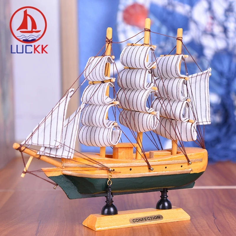 LUCKK 20 см деревянная модель корабль армейский зеленый Морской стиль внутреннее