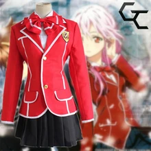 Anime japonés Guilty Crown Yuzuriha Inori Cosplay Traje de Marinero Uniforme Escolar Más Nuevo