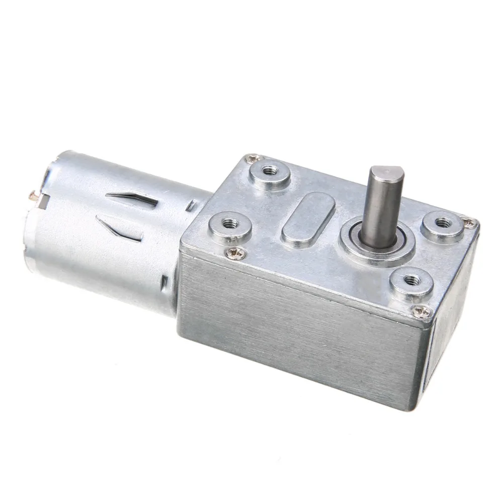 

12V 25RPM Geared Motor Metal Reversible Torque Turbo Worm Reducer DC Motor GW370
