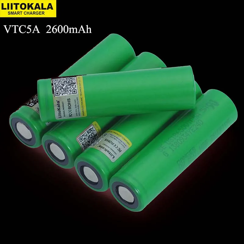 

Liitokala VTC5A 2600mAh 18650 Lithium Rechargeable Battery 30A Discharge for US18650VTC5A Electronic Cigarette ues