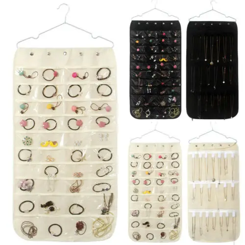 

FAROOT 40 Pocket Clear Over Door Hanging Bag Jewelry Rack Hanger Storage Tidy Organizer