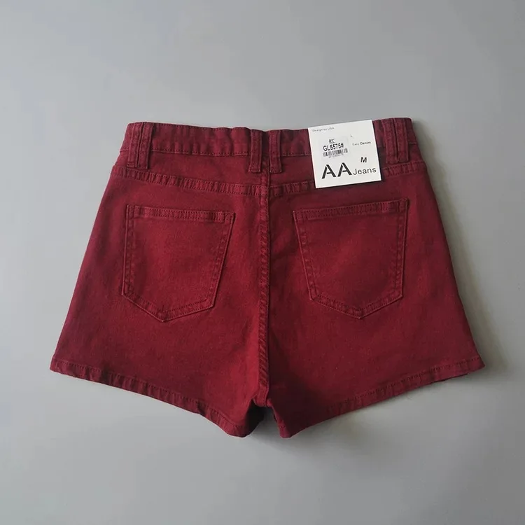 Women High Waist Denim Shorts Zipper Side Casual Summer Hot Short Jeans Sexy Booty Shorts Hotpants