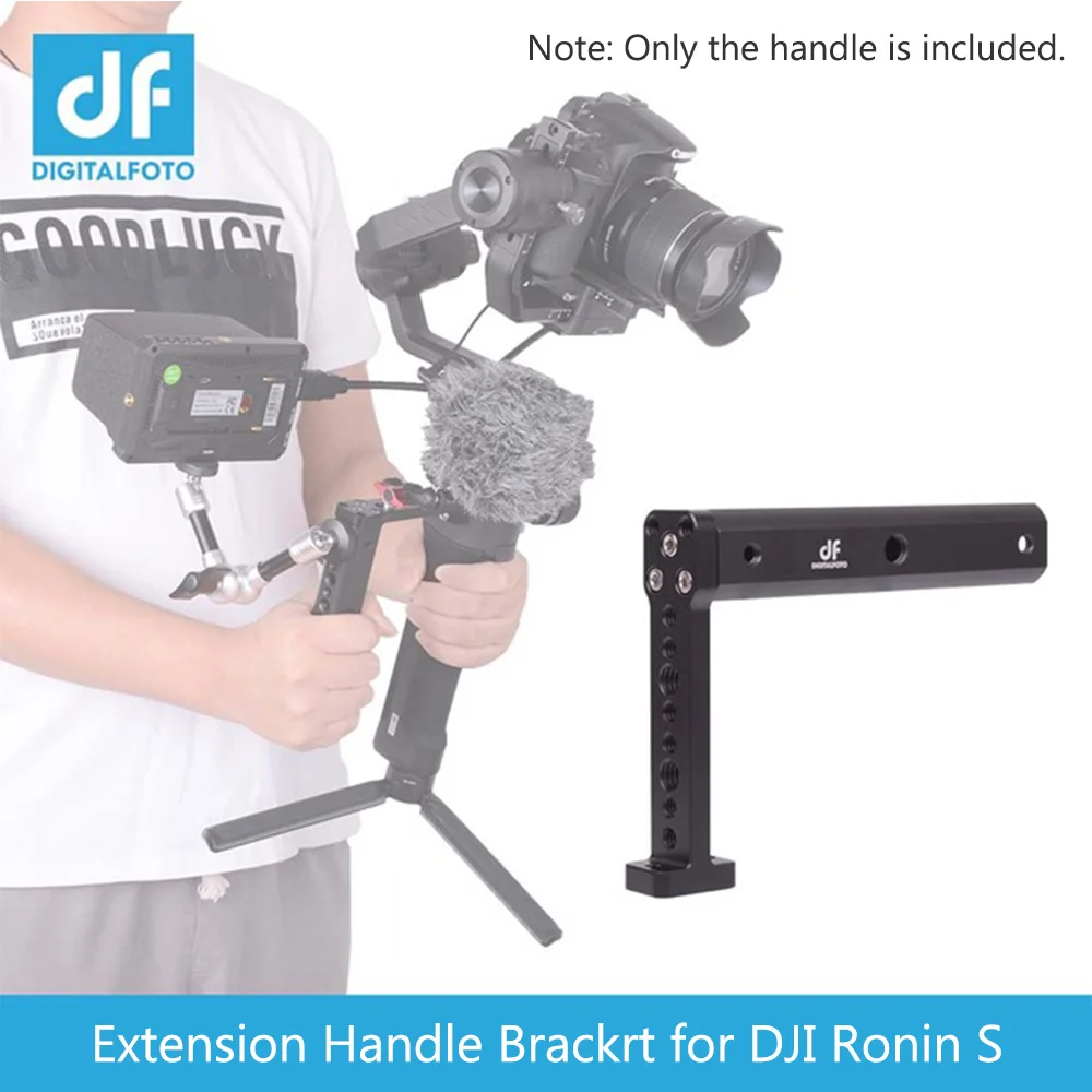 RuleaxA DF DIGITALFOTO VISIONNH Vision Neck Handle Hold Plate Bracket Grip Extension Rods Bar with Hot Shoe Mount for DJI Ronin S Mounting Monitor Microphone LED Video Light