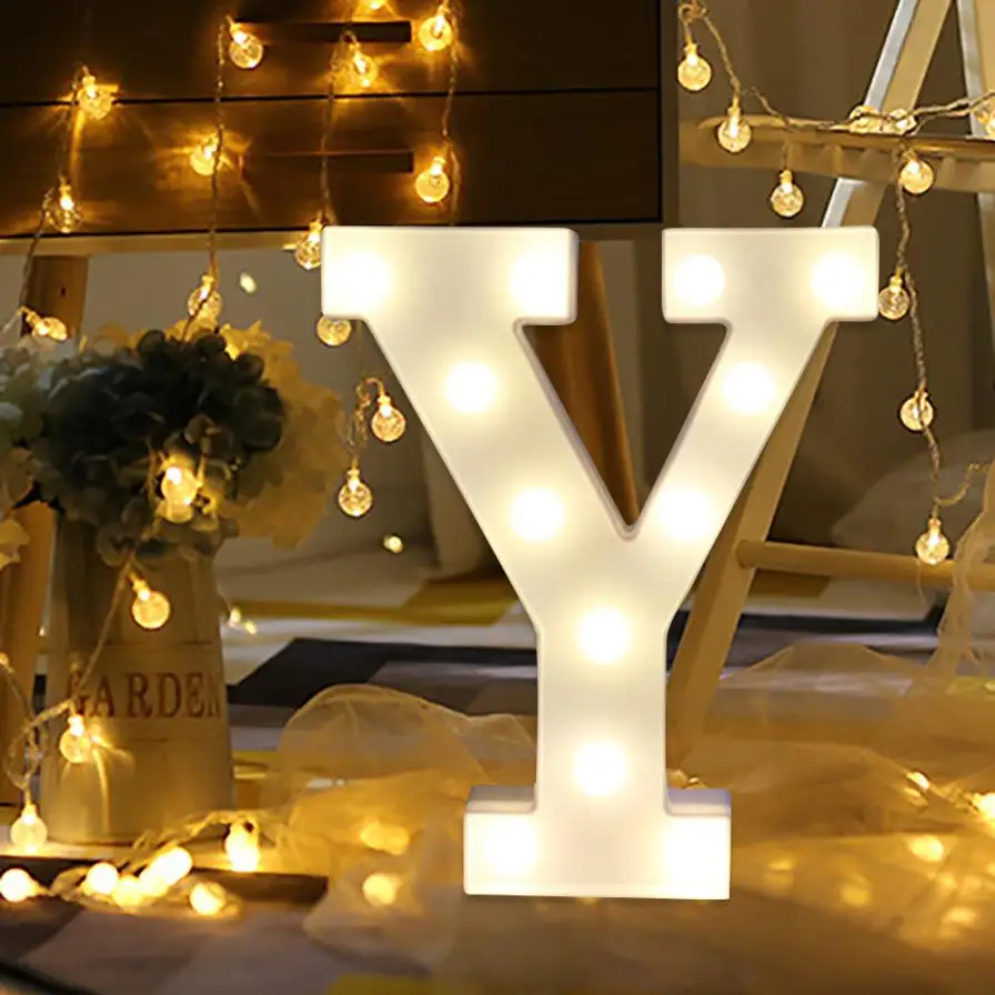 Alphabet Letter Lights LED Light Up White Plastic Letters Standing Hanging A-M & Arrow A, 22cm X 18cm X 4.5cm K, 22cm X 18cm X 4.5cm 
