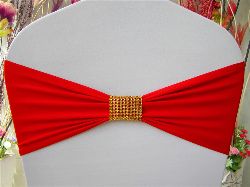 2/2 Gold Mesh Buckle Spandex/Lycra/Expand Chair Bands/Chair cover