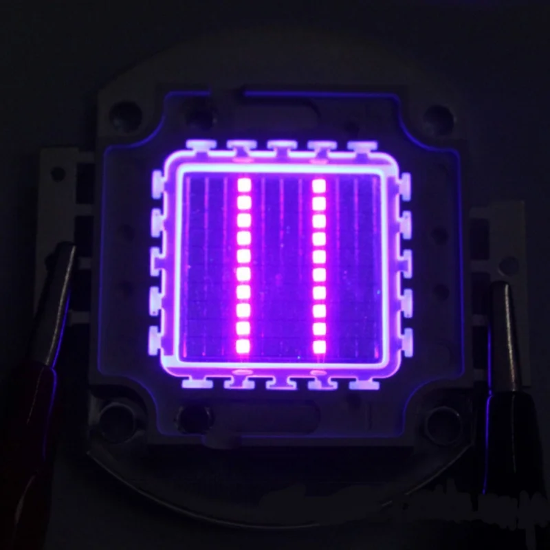 

DIY Light High Power Led Chip 100W Purple Ultraviolet SMD COB Light Emitter Components Diode 100 W Ultra Violet Bulb Lamp Beads