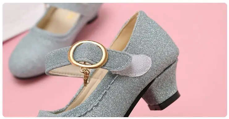Новая детская обувь для девочек, Свадебная обувь под платье для девочек, кожаная розовая/Золотая/синяя школьная обувь для девочек
