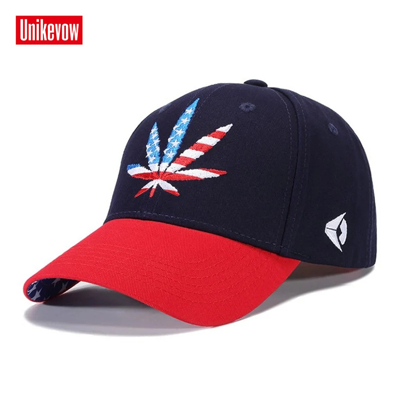 High quality Baseball Cap Unisex Sports leisure hats leaf embroidery sport cap for men and women hip hop hats  