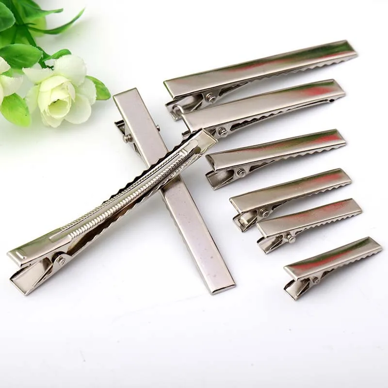 

Pack 35/45/55/65/75mm Metal Clip Crocodile Duckbill Clip With Teeth Alligator Clips For DIY hair clips Jewelry accessories