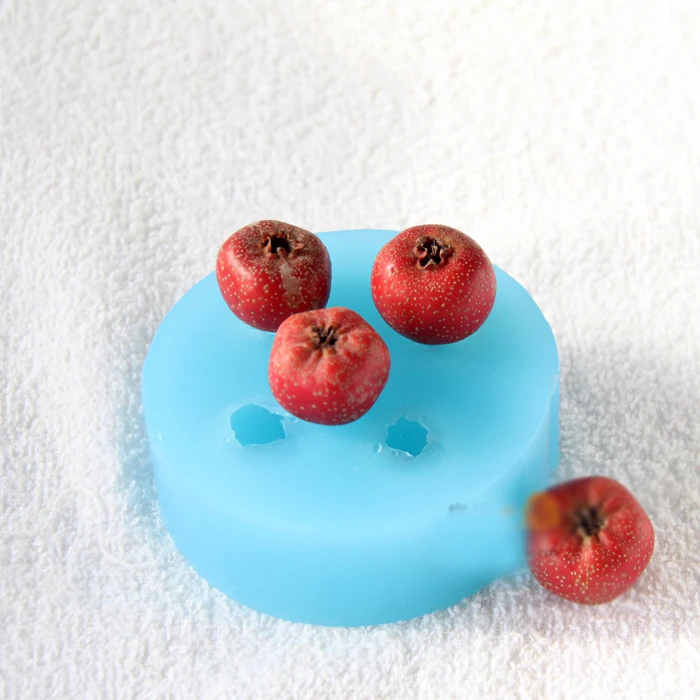 

hawthorn silicone fandont mold fruit Silica gel moulds fruits Chocolate molds Apple candy mould Apple silicone molds
