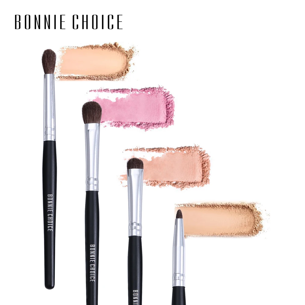 

BONNIE CHOICE Professional Eyeshadow Makeup Brush Blending Natural Hair Concealer Shading Highlighter Powder Wooden Handle Make