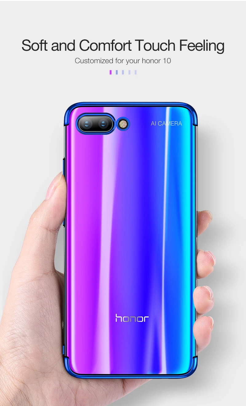 Чехол для huawei Honor 10, мягкий силиконовый тонкий чехол из ТПУ с покрытием, задняя крышка для Honor10 10 10Lite 20 Pro V10 V20, чехол для телефона