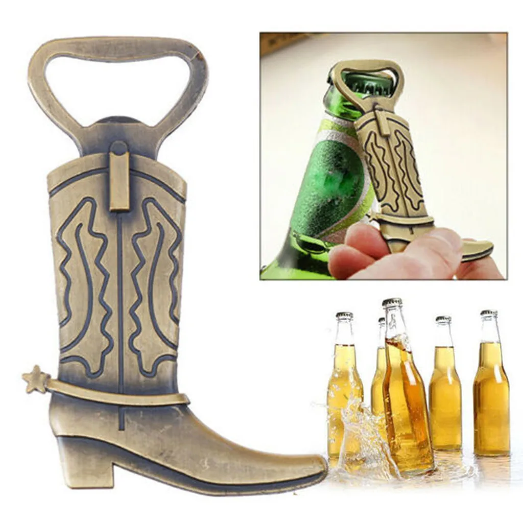 

2019 Creative Retro Cowboy Boot Bottle Opener Metal Opener Birthday Wedding Party Drop Shipping