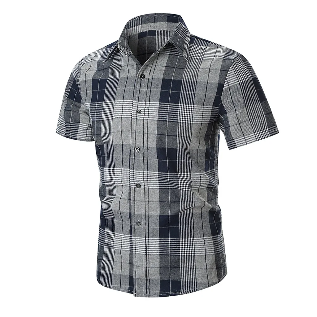 

Men's Splicing Stripe Gradient Casual Fashion Business Casual solid male polo shirt Lapel Short Sleeve Shirt