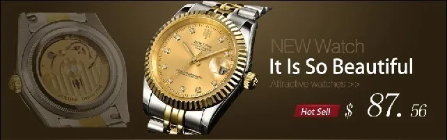 Fashion New 2015 Men gold watches  and women lovers table military Chronograph sports watch men's quartz stainless steel