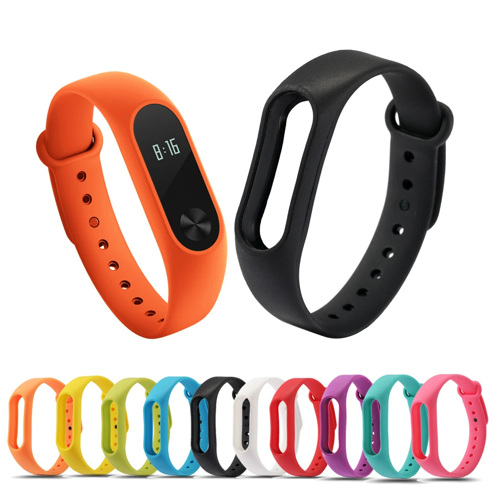 Для Xiaomi Mi Band 2 Цветной силиконовый 3 ремешок оригинальные умные аксессуары |