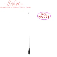 5 шт. НАГОЯ NA-771 Dual Wide Band VHF/UHF 144/430 МГц Ручной Радио Мягкая Антенны SMA-F женский Черный J6106A eshow