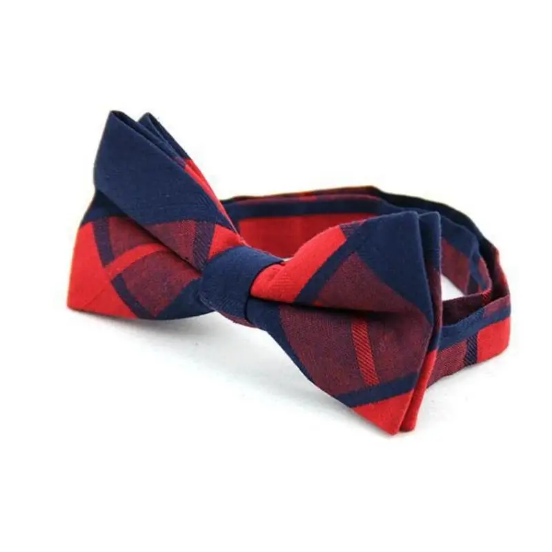 colorful bow tie for man cotton butterfly fashion check bowknot