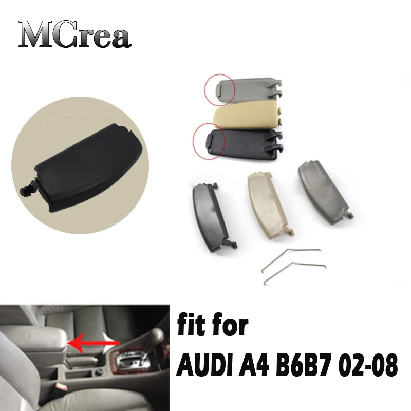 

Car ABS Armrest Box Flips Covers For Audi A4 B6 B7 2002 2003 2004 2005 2006 2007 2008 Storage Box Handle Fastener Accessories