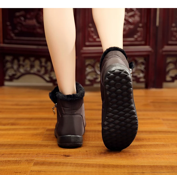 Women Boots Fashion Women Winter Shoes Warm Shoes Woman Side zipper Ladies Snow Boots Winter Boots Ankle Botas Mujer