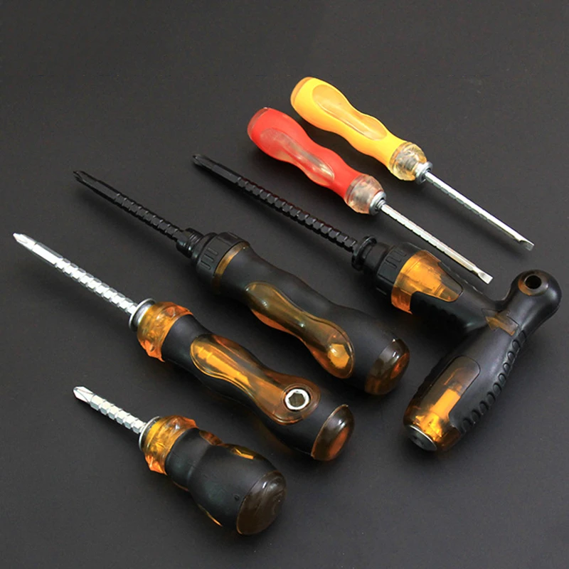 ZtDpLsd 1Pcs Screwdriver Handle Ratchet Wrench T Handle Screw Driver