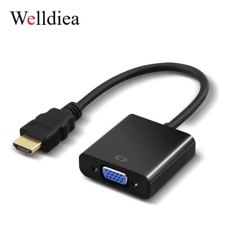 

Welldiea HDMI to VGA Adapter Cables Male To Famale Converter Adapter 1080P Digital to Analog Video Audio For PC Laptop Tablet