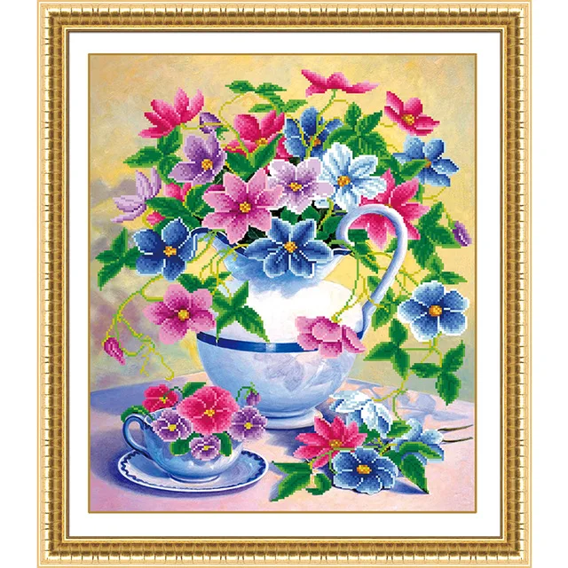 

DIY 5D Diamond Embroidery Flowers Painting Cross stitch Landscape Mosaic Picture of Rhinestone Drill Home Decor Gift