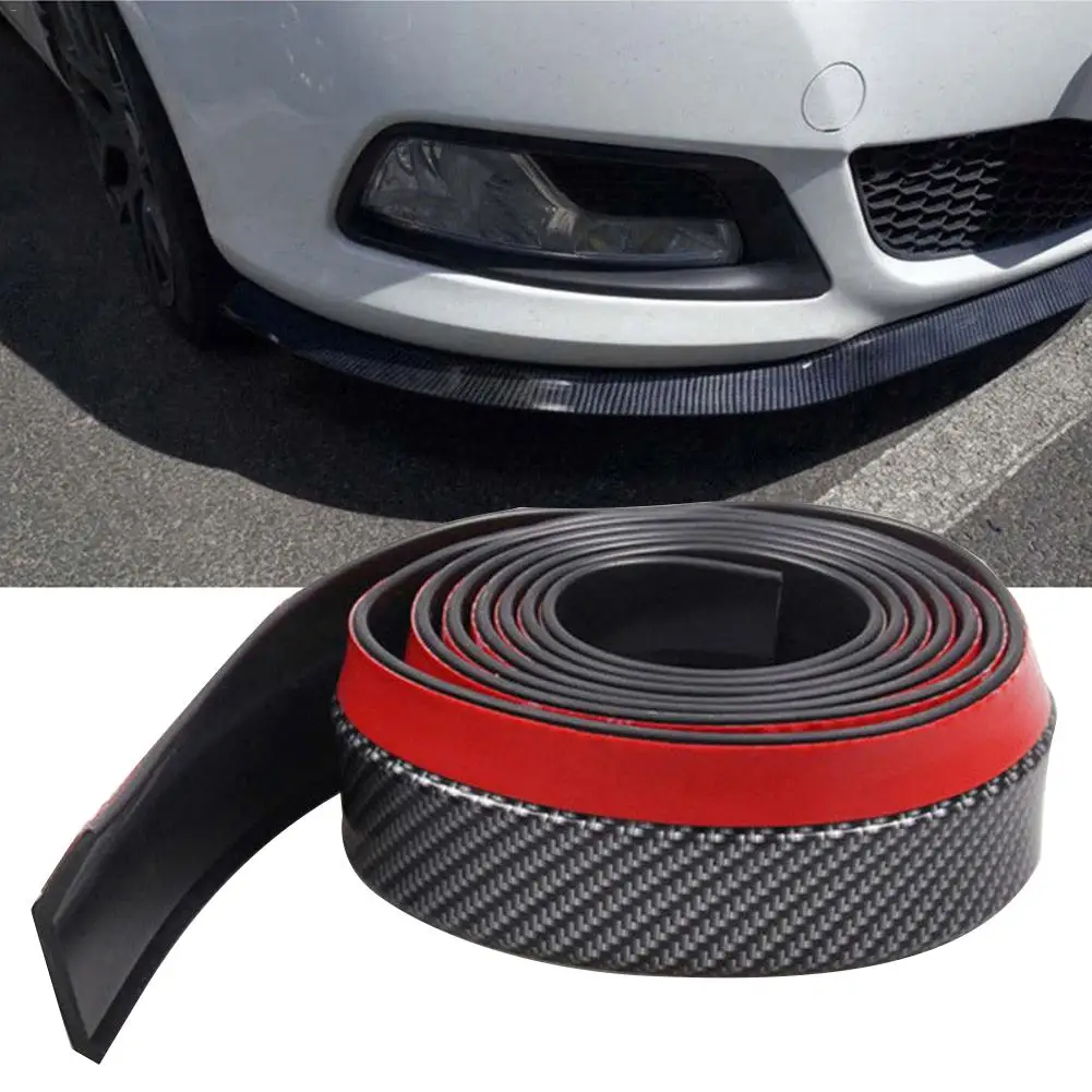 

1Pcs Car Carbon Fiber Bumper Protector Corner Guard Anti-Scratch Rubber Strips Sticker Protection Body Protector Moldings