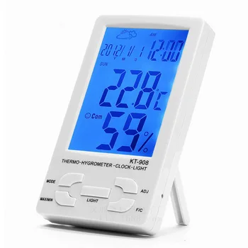 

LCD Digital Thermometer Hygrometer alarm clock baby home Electronic Temperature Humidity Meter with Backlight Weather station