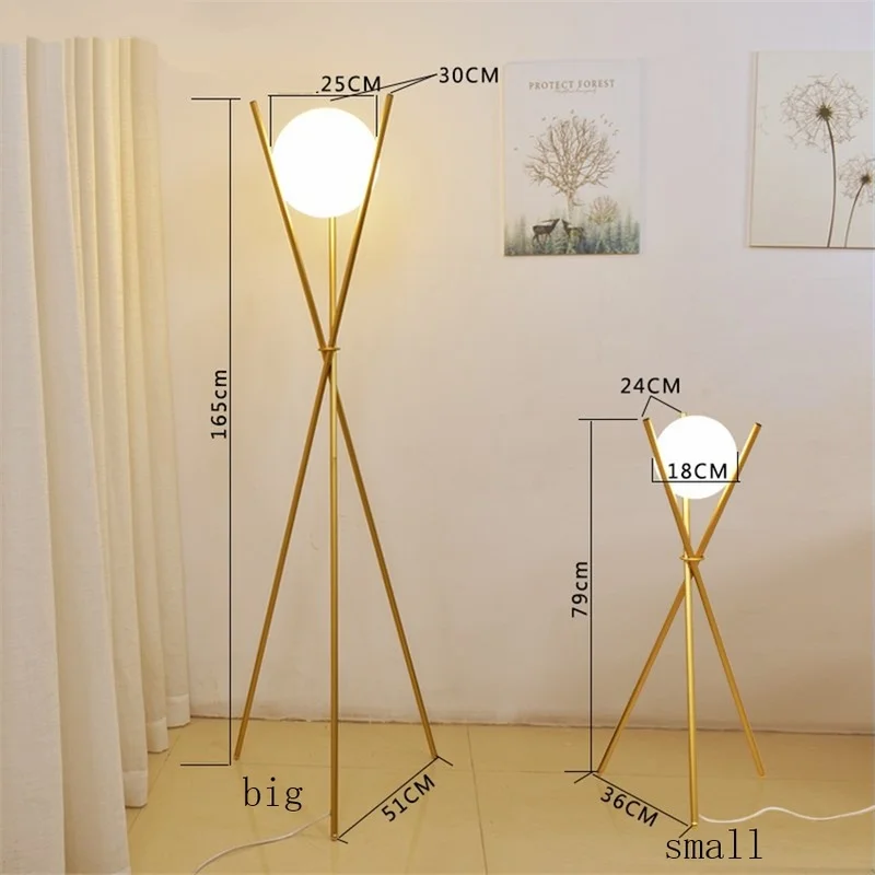 Современный стеклянный шар, золотой торшер, штатив, стоячие лампы, металлический светильник s для гостиной, спальни, светильник, украшение