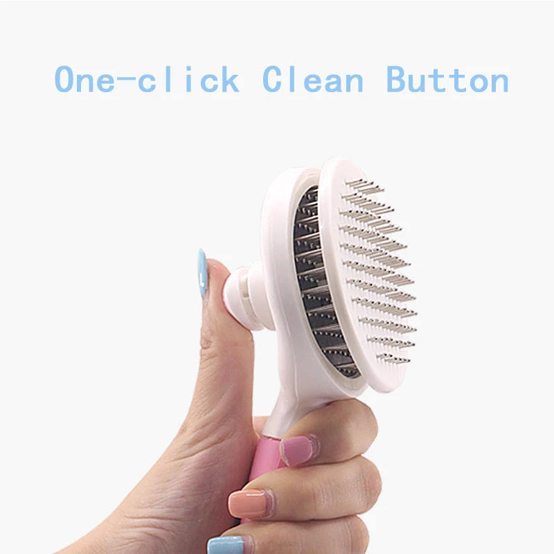 

Automatic Cleaning Comb Dog Hair Remover Environment-friendly and Durable Dog Grooming Tools Pet Hair Cleaning Supplies Portable