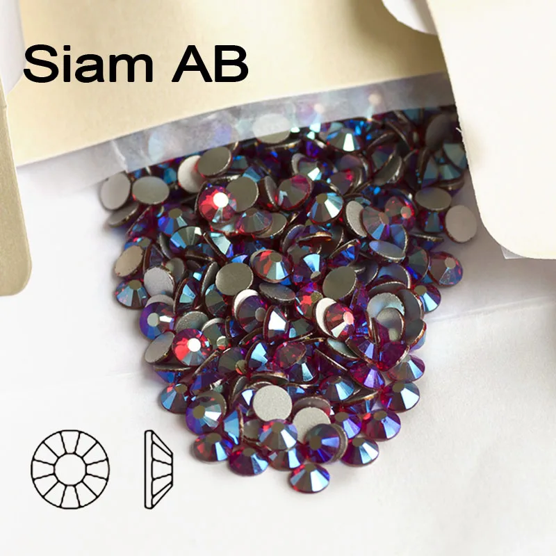 SS16 SS20 AB не горячей фиксации стразы с плоской задней частью стразы кристаллы стразы аксессуары для одежды украшения костюма - Цвет: Siam AB