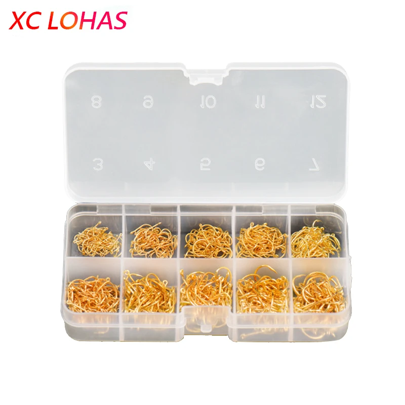 

600PCS/BOX High Carbon Steel Fishing Hooks Sharp Circle Fishhooks Barbed Carp Fishing Hooks Fishing Accessories 3#-12#