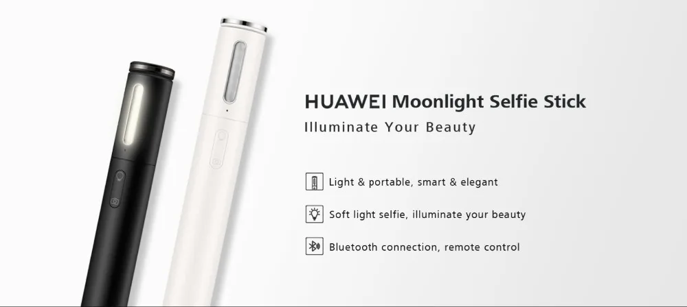 Оригинальный huawei Honor Selfie Stick CF33 портативный Bluetooth заполняющий свет 3-gear яркость Монопод Выдвижная палка