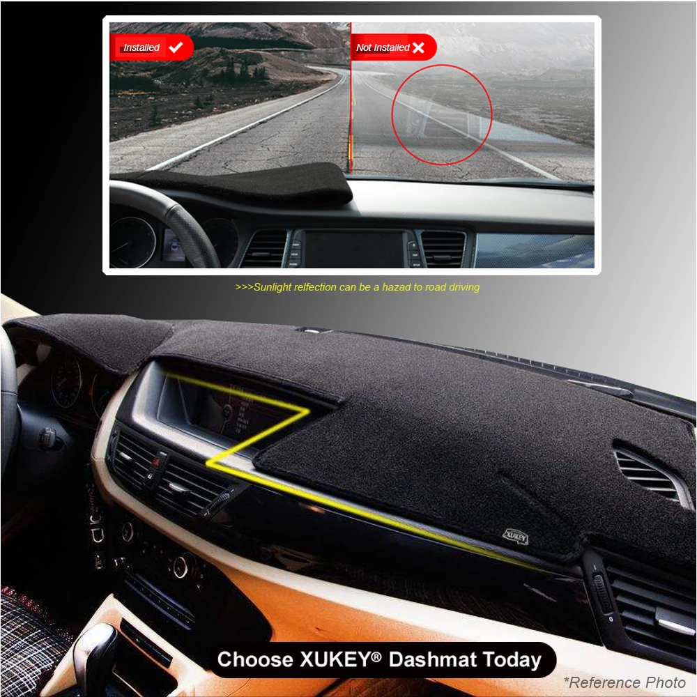 Xukey For Renault Dacia Logan 2 2013- Renault Symbol 2012- Left Hand Drive Car Dashboard Cover Dash Mat Dashmat Pad