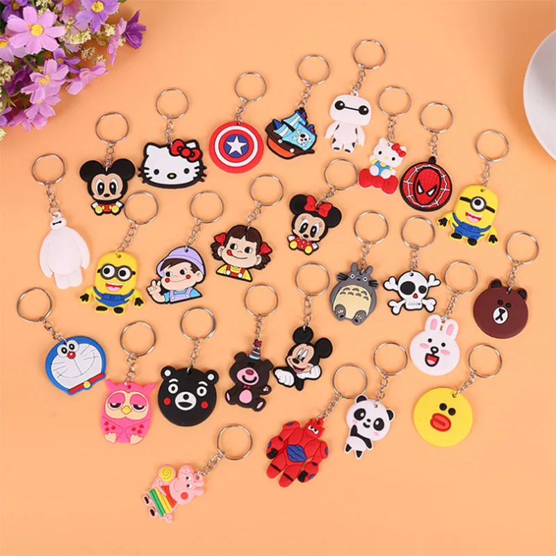

Cartoon Key Chain Key Ring Gift For Women Girls Bag Pendant New Hot Sale PVC Cute Figure Charms Key Chains Fashion Jewelry