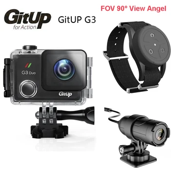 

Original Gitup G3 Duo 90 Degree Lens 2.0" Touch LCD Screen Git3 2K 2160P Sport Action Cam GYRO w/Slave Camera & Remote Control