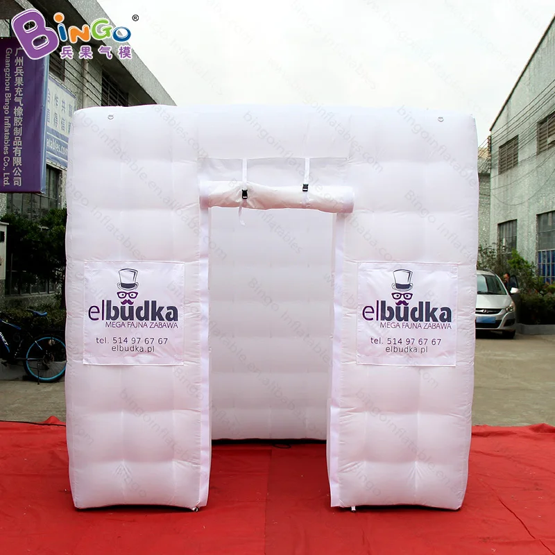 

EXQUISITE CRAFT 2.4x2.4x2.4mh inflatable white photographing kiosks aerated square photo room made to order